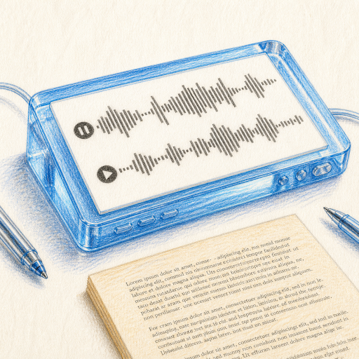 Analyse - Audio Player pencil sketch